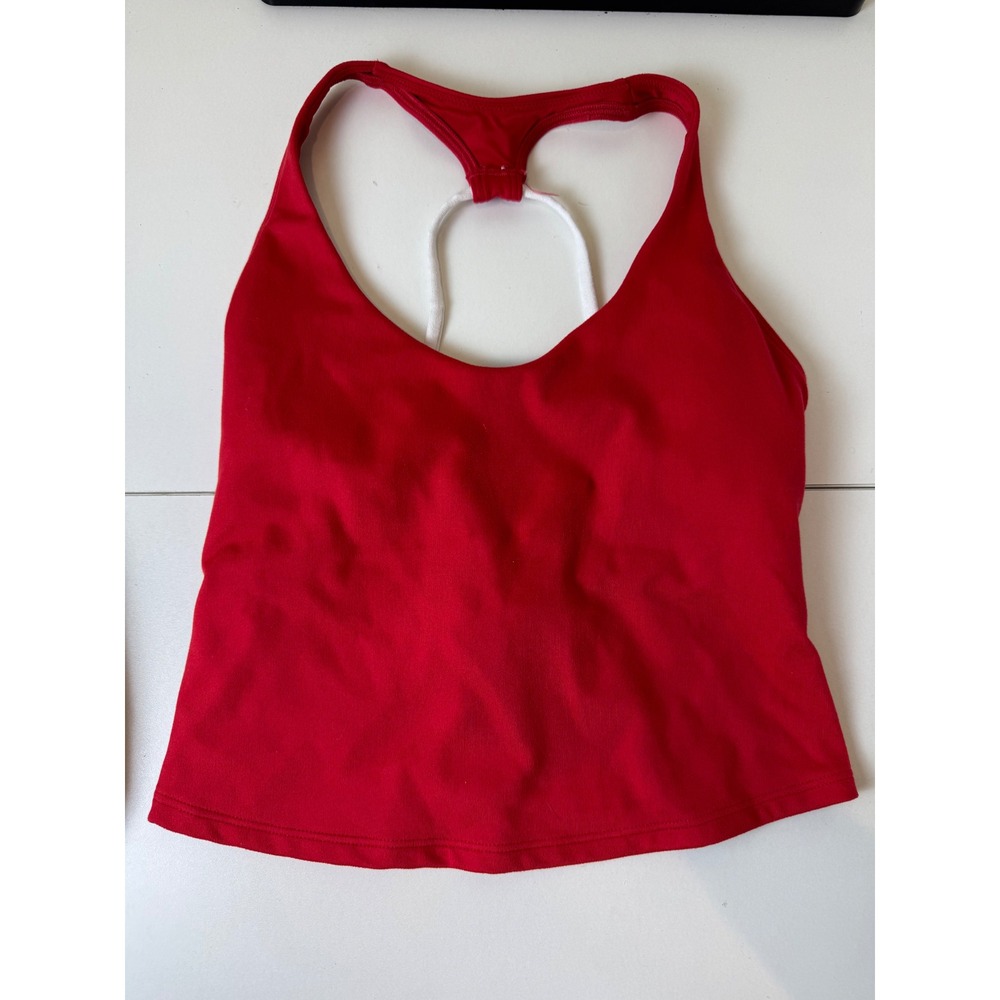 Gilly Hicks Recharge Tank Top Women Small Red Athletic Activewear Minimalist